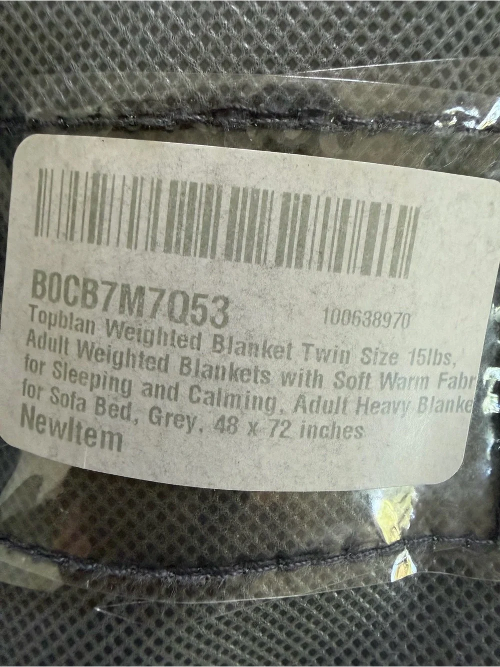 Sleep in a Hug heavy blanket 15lb